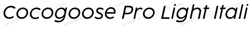 Cocogoose Pro Light Italic字体转换
